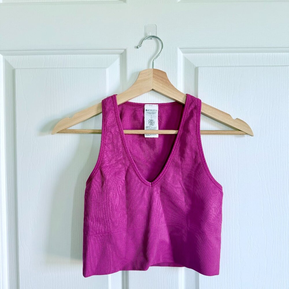 LOT of 5 Athleta Aurora Seamless Crop Rib Tanks Size Small - Picture 5 of 9